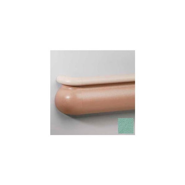 Pawling Crescent Series Vinyl Handrail/Crashrail Combination, 5-1/2" High, 12' Long, Pale Jade BR-600V-12-376 - main